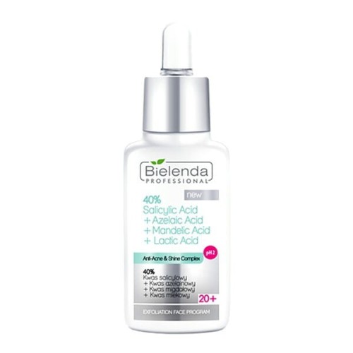 Bielenda Professional, płyn 40% kwas salicylowy kwas azelainowy kwas migdałowy kwas mlekowy 30 g