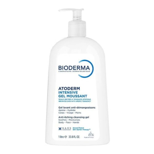 Bioderma Atoderm Intensive Gel moussant łagodny żel oczyszczający i natłuszczając 1 l