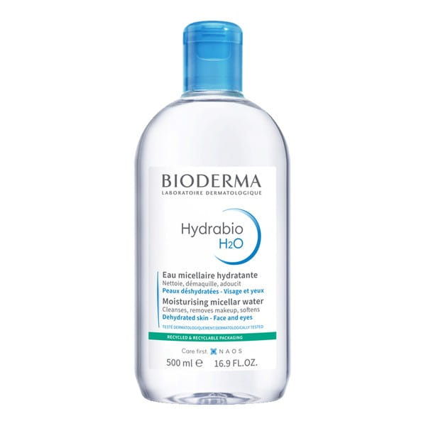 Bioderma Hydrabio H2O nawilżająca woda micelarna do oczyszczania twarzy i zmywania makijażu 500 ml