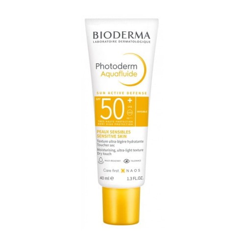 Bioderma Photoderm Aquafluide SPF50+ ultralekki fluid przeciwsłoneczny odcień jasny 40 ml
