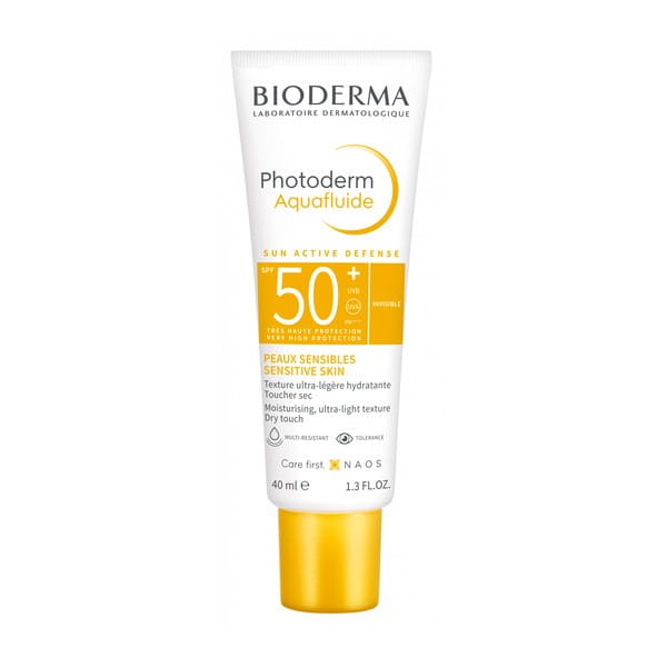 Bioderma Photoderm Aquafluide SPF50+ ultralekki fluid przeciwsłoneczny odcień jasny 40 ml
