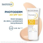 Bioderma Photoderm AR krem tonujący koloryzujący SPF 50+ do skóry naczyniowej kolor naturalny 30 ml