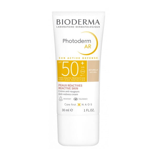 Bioderma Photoderm AR krem tonujący koloryzujący SPF 50+ do skóry naczyniowej kolor naturalny 30 ml