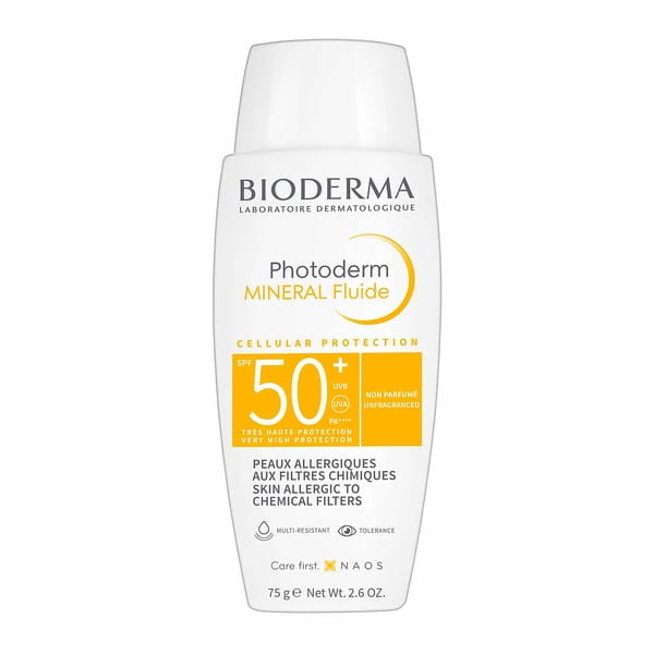 Bioderma Photoderm Mineral Fluide SPF50+ dla skóry wrażliwej i alergicznej 75 g