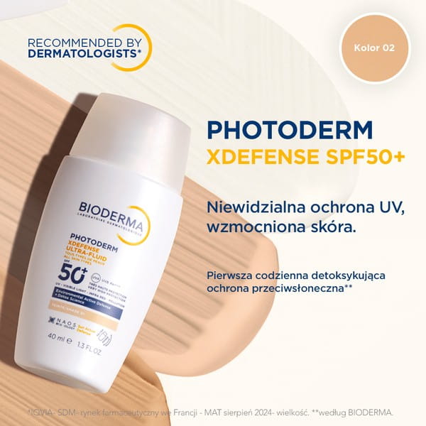 Bioderma Photoderm XDefense Ultra ochronny ultralekki fluid SPF 50+ odcień 02 40 ml