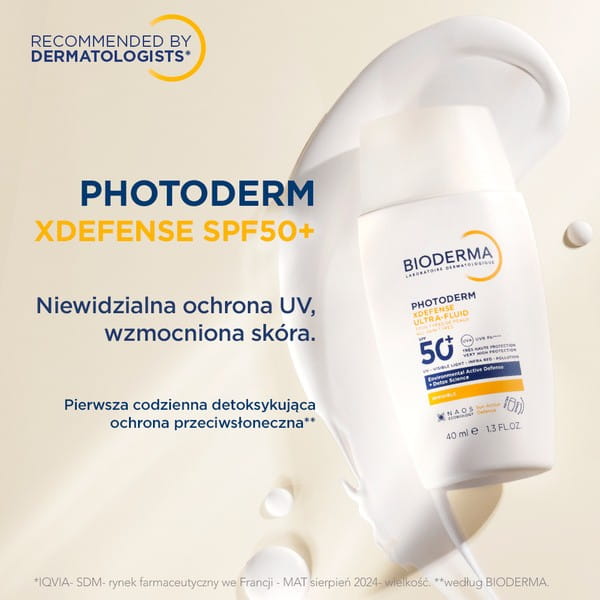 Bioderma Photoderm XDefense Ultra-Fluid ochronny ultralekki fluid SPF 50+ bezbarwny 40 ml