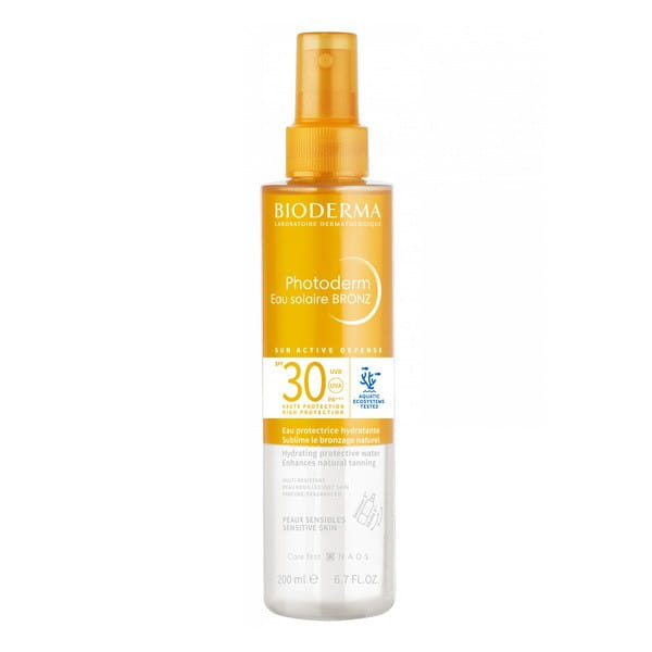 Bioderma Photoderm Eau Solaire Bronz nawilżająca dwufazowa woda SPF 30 200 ml