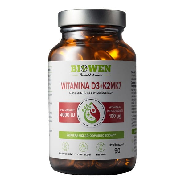 Biowen Witamina D3+K2MK7 kapsułki miękkie 90 szt.