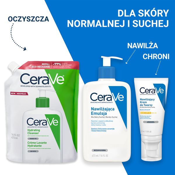 CeraVe nawilżająca emulsja dla skóry normalnej i suchej refill 473 ml