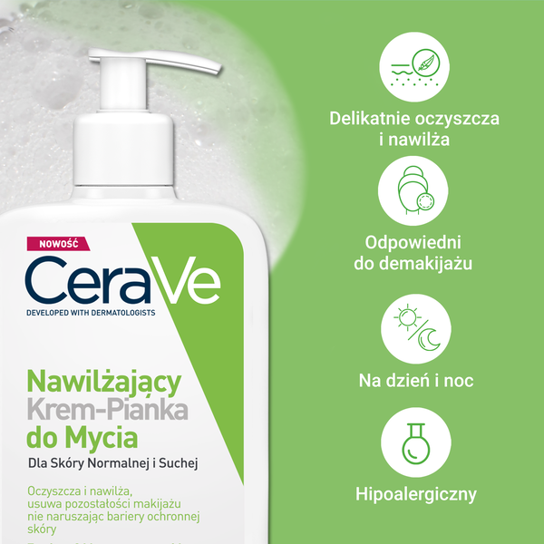 CeraVe nawilżający krem-pianka do mycia 473 ml