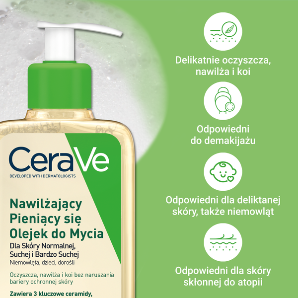CeraVe nawilżający pieniący się olejek do mycia 236 ml