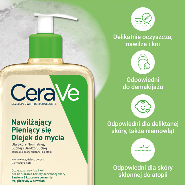 CeraVe nawilżający pieniący się olejek do mycia 473 ml