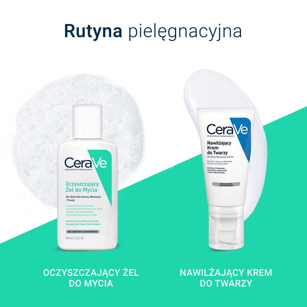 CeraVe oczyszczający żel do mycia z ceramidami dla skóry normalnej i tłustej 88 ml