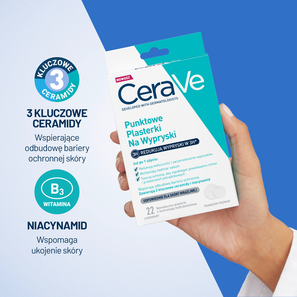 CeraVe punktowe plasterki na wypryski 22 szt.