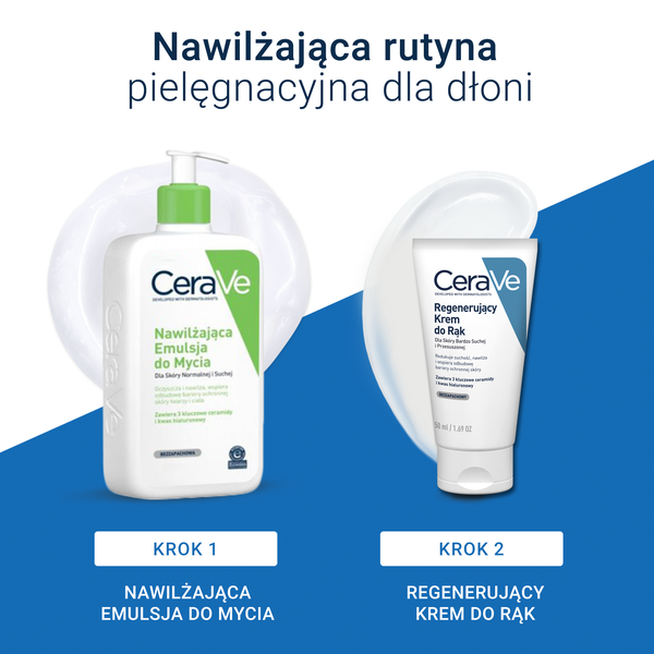 CeraVe regenerujący krem do rąk z ceramidami do skóry suchej i bardzo suchej 50 ml