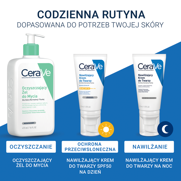 CeraVe nawilżający krem do twarzy SPF 50 52 ml