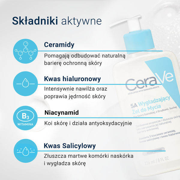 CeraVe SA wygładzający żel do mycia 236 ml