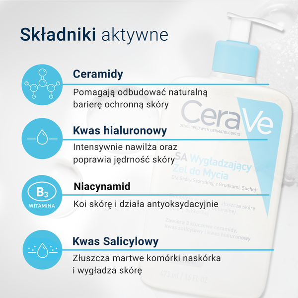 CeraVe SA wygładzający żel do mycia 473 ml