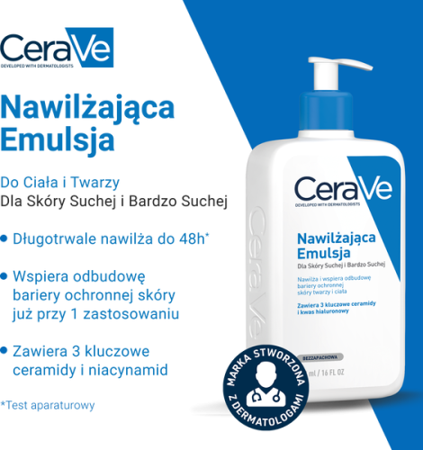 CeraVe nawilżająca emulsja dla skóry suchej i bardzo suchej 473 ml