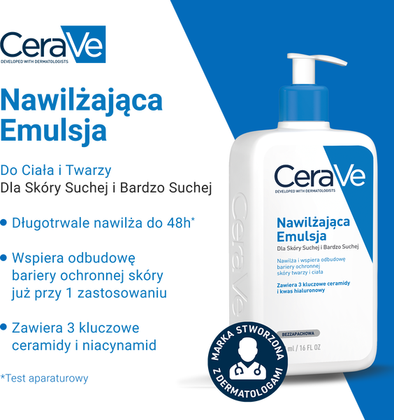 CeraVe nawilżająca emulsja dla skóry suchej i bardzo suchej 473 ml