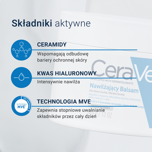 CeraVe balsam nawilżający do ciała i twarzy dla skóry suchej i bardzo suchej 340 g