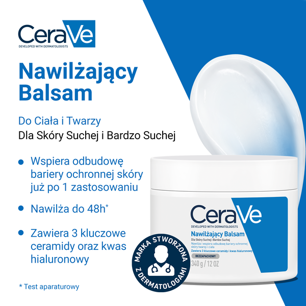 CeraVe balsam nawilżający do ciała i twarzy dla skóry suchej i bardzo suchej 340 g