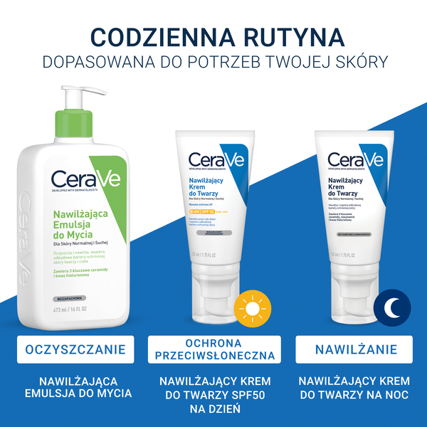 CeraVe nawilżający krem do twarzy z ceramidami 52 ml