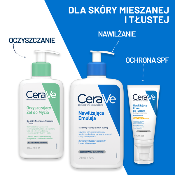 CeraVe oczyszczający żel do mycia z ceramidami dla skóry normalnej i tłustej 236 ml