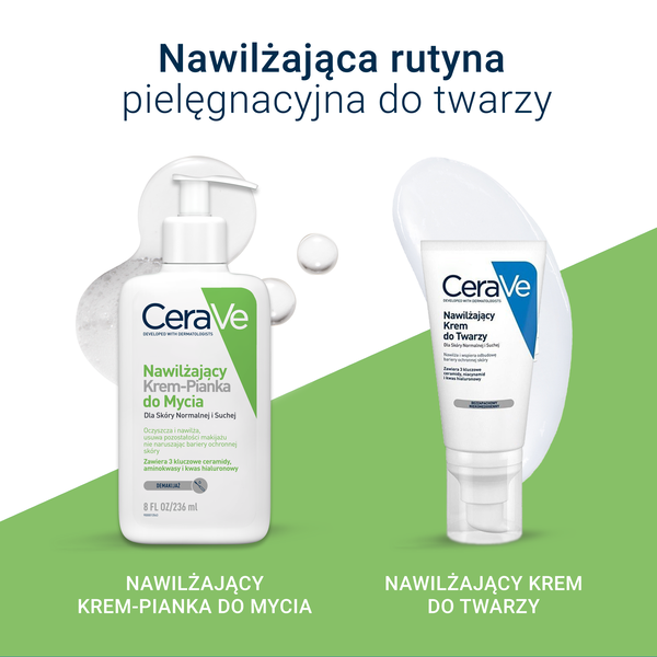 CeraVe krem-pianka do mycia twarzy i demakijażu dla skóry normalnej i suchej 236 ml