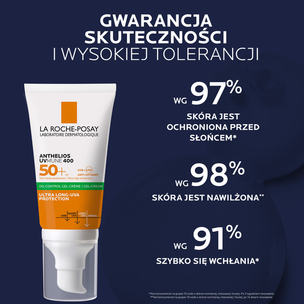 La Roche-Posay Anthelios UVMUNE 400 Oil-Control żel-krem SPF 50+ 50 ml