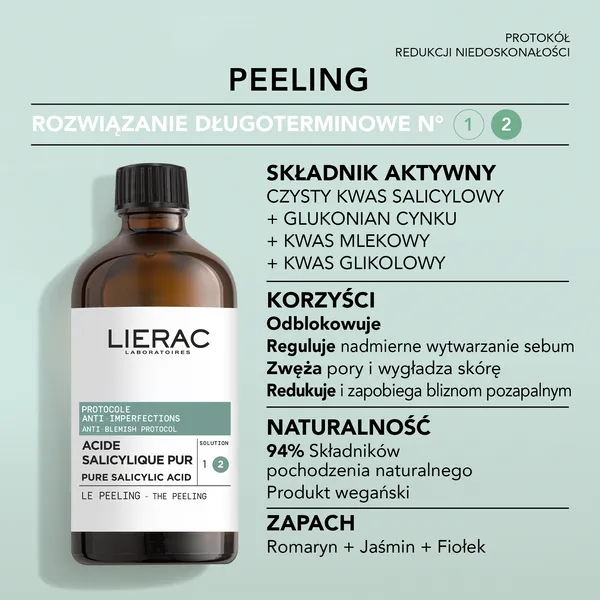 Lierac Protocole peeling z czystym kwasem salicylowym 100 ml