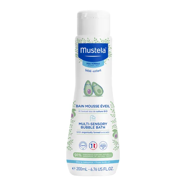 Mustela Bebe-Enfant płyn „Bąbelkowa Kąpiel” z organicznym awokado 200 ml