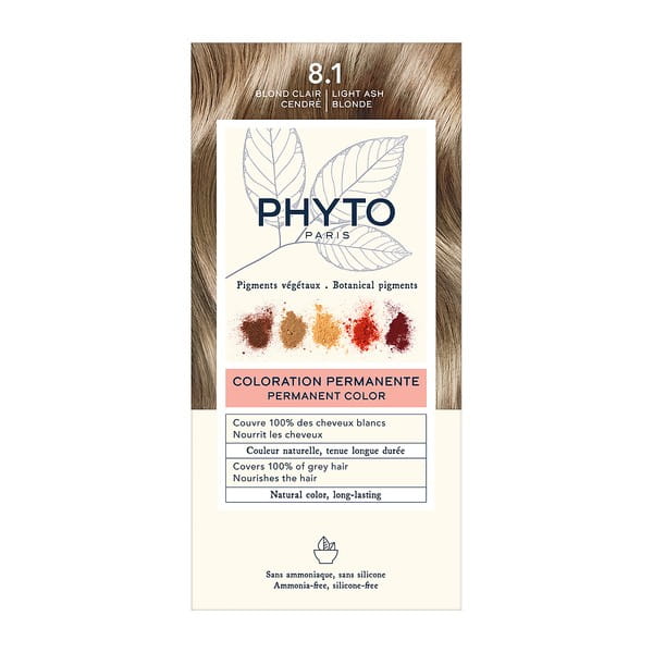 Phyto Color farba do włosów 8.1 jasny popielaty blond 1 opakowanie