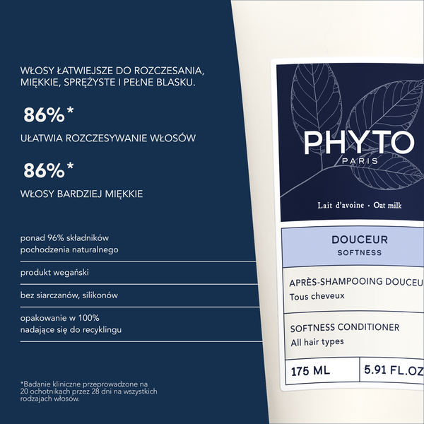 Phyto Softness odżywka ułatwiająca rozczesywanie do każdego rodzaju włosów 175 ml