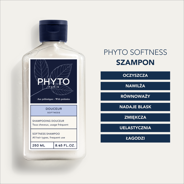 Phyto Softness szampon z prebiotykami do każdego rodzaju włosów 250 ml