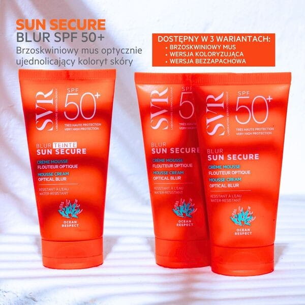 SVR Sun Secure Blur bezzapachowy krem-mus SPF50+ 50 ml