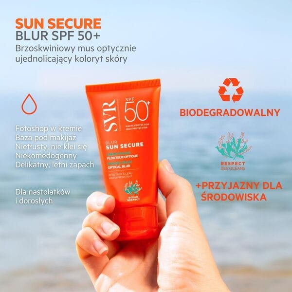 SVR Sun Secure Blur bezzapachowy krem-mus SPF50+ 50 ml