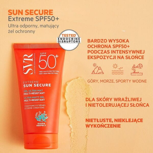 SVR Sun Secure Extreme ultra matujący żel ochronny SPF50+ 50 ml