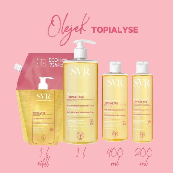 SVR Topialyse Huile Lavante olejek micelarny do mycia i kąpieli uzupełnienie 1 l