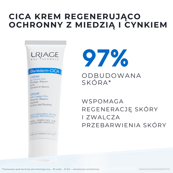 Uriage Bariederm CICA krem regenerujący Cu-Zn 100 ml