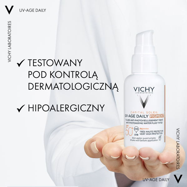 Vichy Capital Soleil fluid koloryzujący przeciw fotostarzeniu się skóry SPF 50+ tinted 40 ml