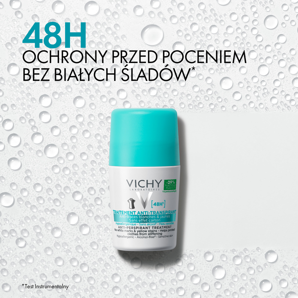 Vichy antyperspirant w kulce 48h, przeciw śladom na ubraniach 50 ml