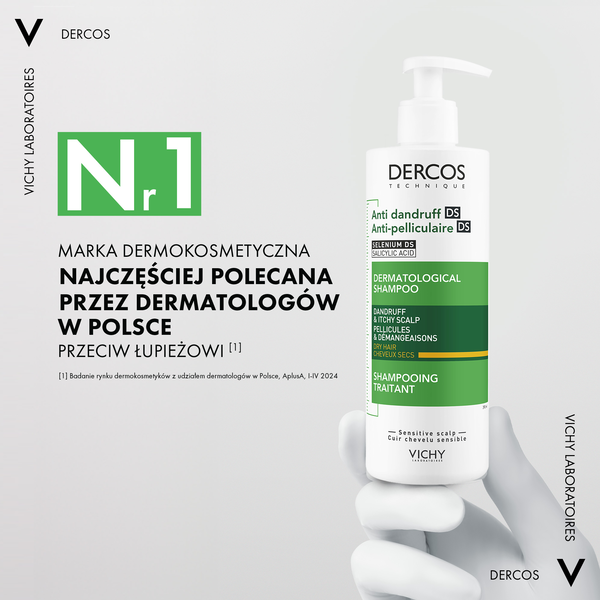 Vichy Dercos DS szampon przeciwłupieżowy włosy suche 390 ml