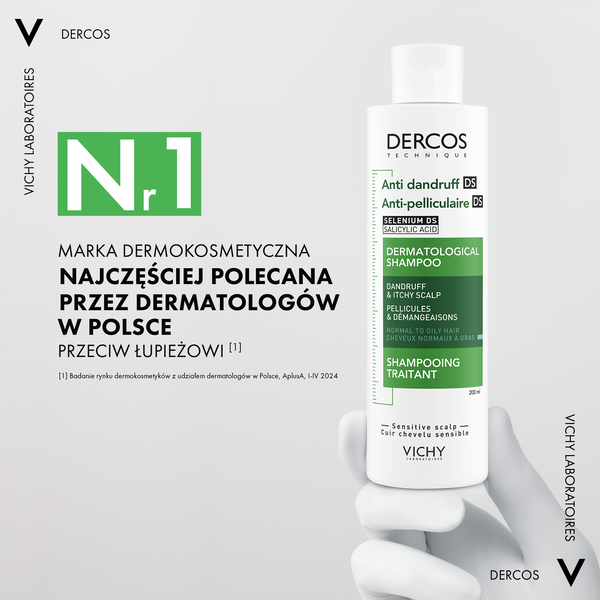 Vichy Dercos DS szampon przeciwłupieżowy włosy normalne i przetłuszczające się 200 ml