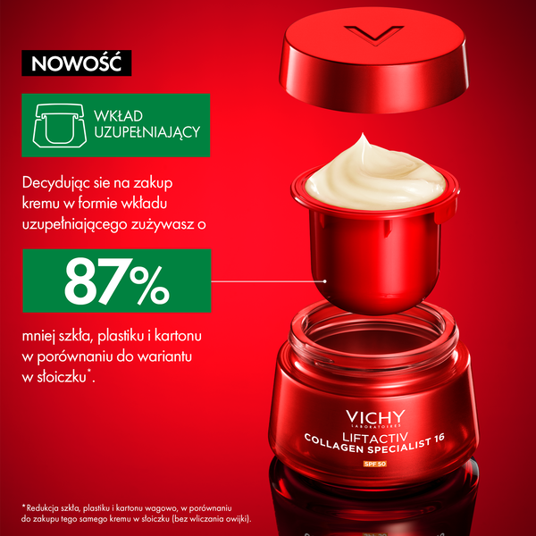 Vichy Liftactiv Collagen Specialist krem SPF 50 redukujący 16 oznak starzenia refill 50 ml