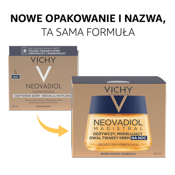 Vichy Neovadiol Magistral odżywczy i modelujący owal twarzy krem na noc 50 ml