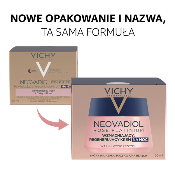 Vichy Neovadiol Rose Platinium wzmacniający i regenerujący krem na noc 50 ml