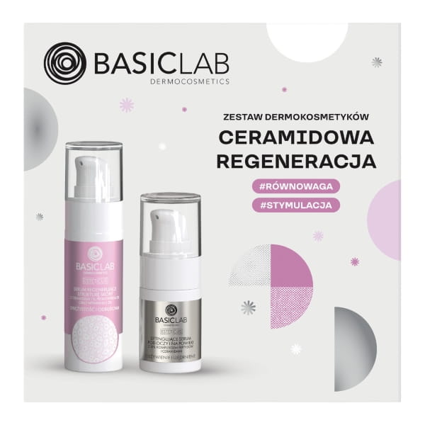 Basiclab Ceramidowa Regeneracja Zestaw: serum pod oczy i na powieki 15ml + serum do twarzy 30ml
