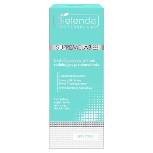 Bielenda Professional Supremelab Skin Tone Eksfoliujący nocny krem redukujący przebarwienia 50 ml