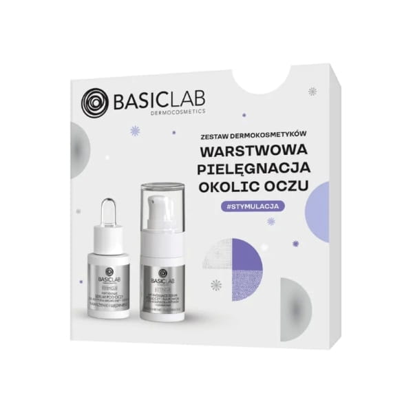 Basiclab Zestaw Warstwowa pielęgnacja okolic oczu, 15 ml + 15 ml